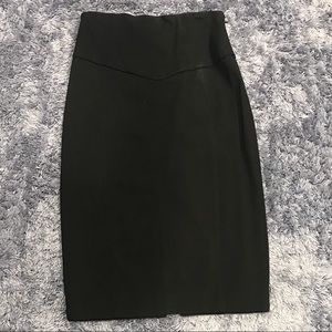 Express black pencil skirt with high slit in back